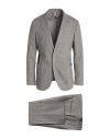 Santaniello Man Suit Grey Size 40 Cotton, Wool, Polyester In Gray