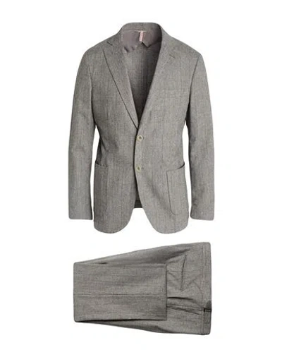 Santaniello Man Suit Grey Size 40 Cotton, Wool, Polyester In Gray