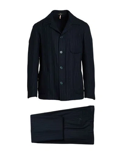 Santaniello Man Suit Midnight Blue Size 36 Wool, Polyamide
