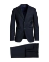 Santaniello Man Suit Midnight Blue Size 46 Polyester, Wool, Elastane In Blue