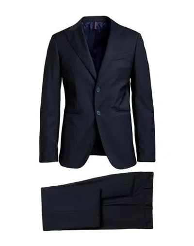 Santaniello Man Suit Midnight Blue Size 46 Polyester, Wool, Elastane