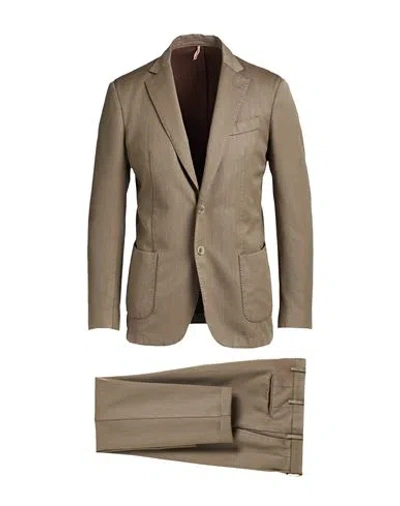 Santaniello Man Suit Military Green Size 40 Wool, Polyester