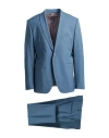 Santaniello Man Suit Pastel Blue Size 46 Wool