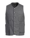 Santaniello Man Tailored Vest Grey Size 42 Wool, Polyamide, Cashmere, Elastane In Grey