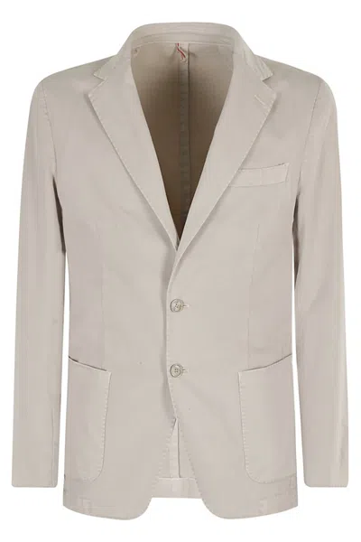 SANTANIELLO SANTANIELLO MASTIC BRUSHED GABARDINE JACKET