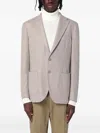 Santaniello Double-breasted Jacket In Wool-blend In Gray