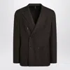 Santaniello Men's Checked Double Breasted Jacket In Brown