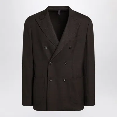 SANTANIELLO MEN'S CHECKED DOUBLE BREASTED JACKET