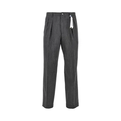 Santaniello Mirò Rima Wool Pants In Blue