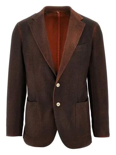 SANTANIELLO NOTCHED-LAPEL SINGLE-BREASTED BLAZER