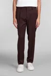 Santaniello Irno Viag Pants In Bordeaux Polyester In Red