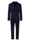 Santaniello Tailored Black Suit With Notch Lapels And Two-button Closure In Blue