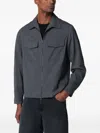 Santaniello Grey Wool-blend Zip-up Jacket In Gray