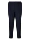 Santaniello Cotton Clark Double Pleat Pants In Blue