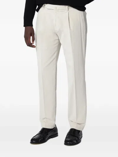 Santaniello Pleated Corduroy Trousers In Multi