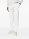 Santaniello Pleated Corduroy Trousers In Neutral