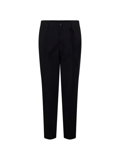 Santaniello Pleated Elasticated-waist Trousers In Black