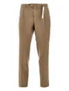 Santaniello Pleated-front Trousers In Brown