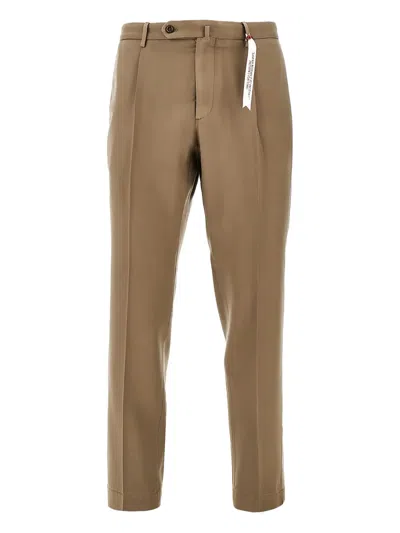 SANTANIELLO PLEATED-FRONT TROUSERS