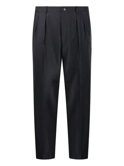 Santaniello Pleated Tailored Trousers In Gray