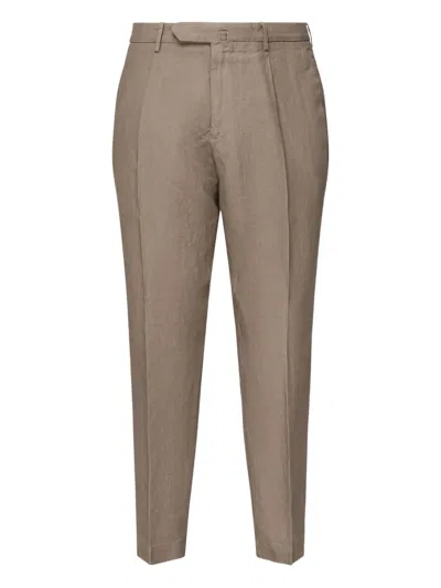 Santaniello Pleated Trousers In Neutral