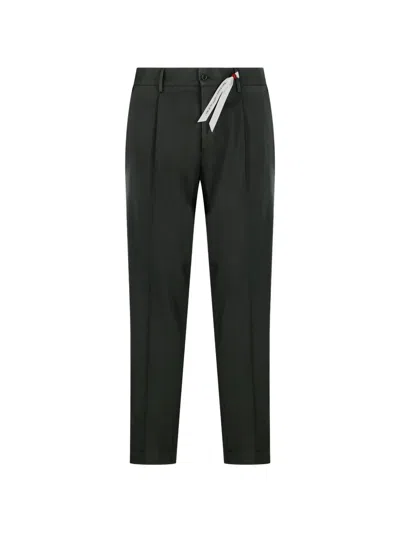 Santaniello Pleated Trousers In Black