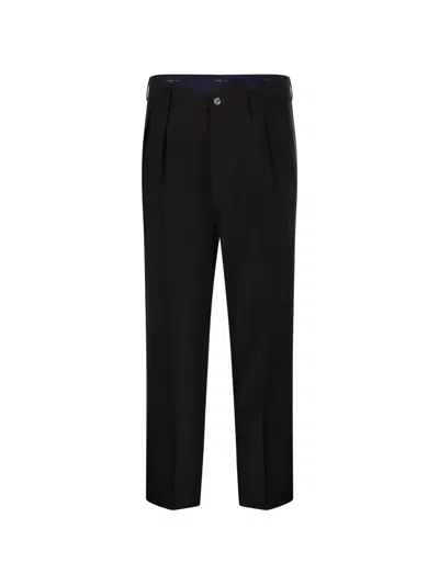 Santaniello Pleated-front Trousers In Black