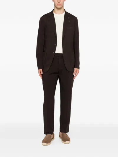 Santaniello Pocket Suit In Brown