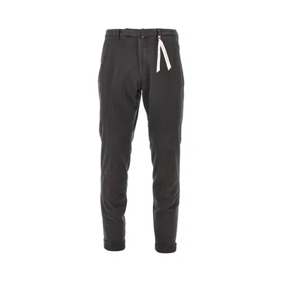 Santaniello 'praiano Evoluto' Stretch Cotton Pants In Gray