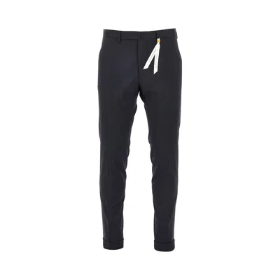 Santaniello 'praiano Il Viaggiatore' Twill Pants In Blue