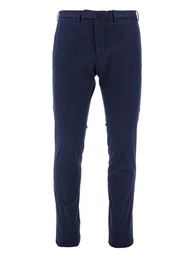Santaniello Pressed-crease Chinos In Blue