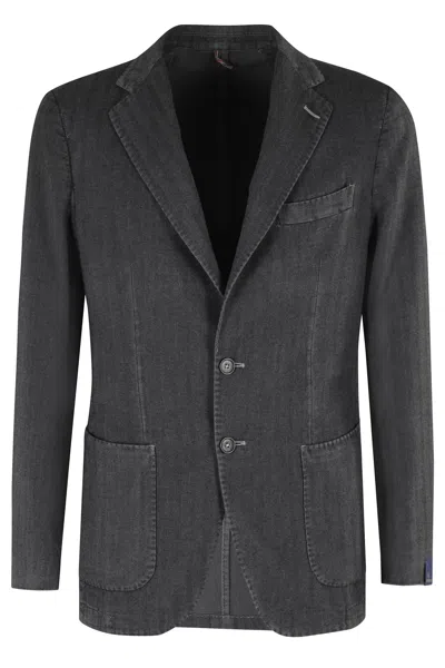 Santaniello Resca Tinto Filo Touch Soft Cashmere In Gray