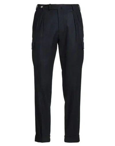 Santaniello Rima Man Pants Midnight Blue Size 34 Wool In Black