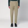 Santaniello Linen-blend Chino Pants In Green