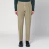 Santaniello Linen-blend Chino Pants In Green