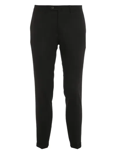 Santaniello Side-pocket Wool Trousers In Black