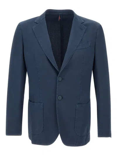 Santaniello Single-breasted Blazer In Blue