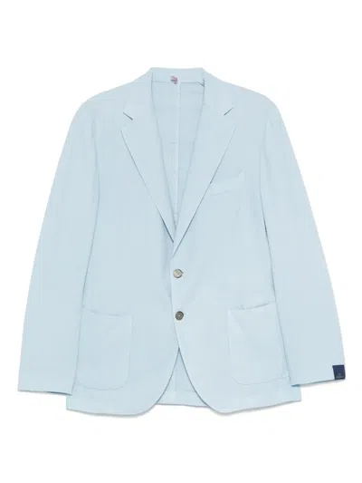 Santaniello Single-breasted Blazer In Blue