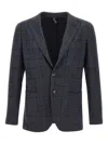 Santaniello Single-breasted Blazer In Gray