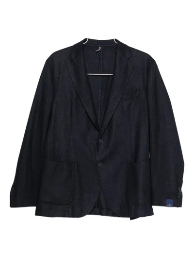 Santaniello Single-breasted Blazer In Black