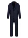 Santaniello Tailored Black Suit With Notch Lapels And Straight-cut Trousers In Black