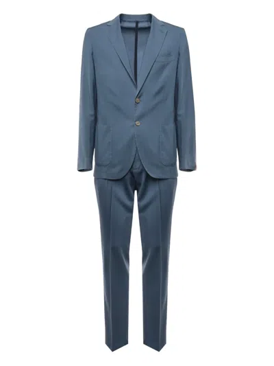 Santaniello Single-breasted Suit In Blue
