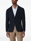 Santaniello Black Single-breasted Wool-blend Jacket In Black
