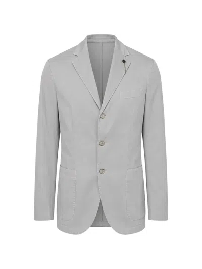 Santaniello Single-breasted Blazer In Gray