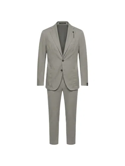 Santaniello Single-breasted Buttoned Suit In Green