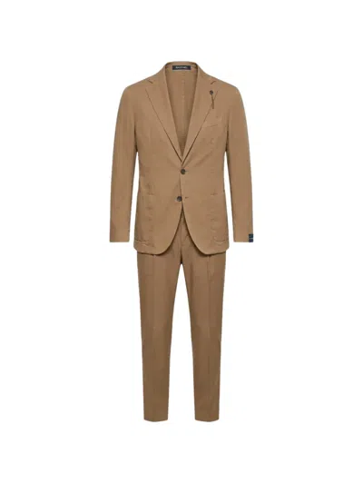 Santaniello Single-breasted Notched-lapel Suit In Animal Print