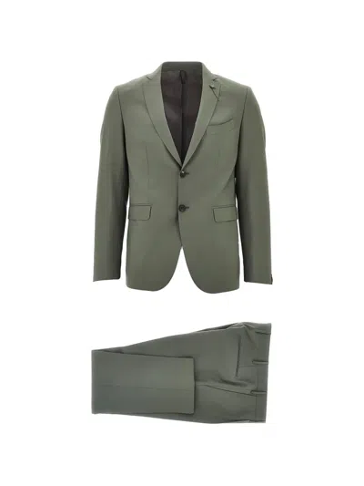 Santaniello Single-breasted Notched-lapel Suit In Green
