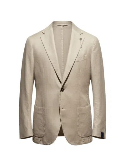 Santaniello Single-breasted Notched-lapels Jacket In Neutral