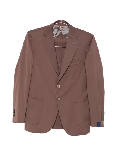 Santaniello Single-breasted Notch-lapel Suit In Brown