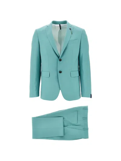 Santaniello Single-breasted Tailored Suit In Blue